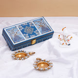 Shree Ganesha Idol with Handcrafted Diya Pack of 4