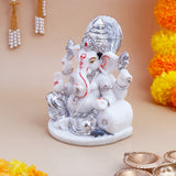 Shee Ganesha Idol with Silver Emblishment