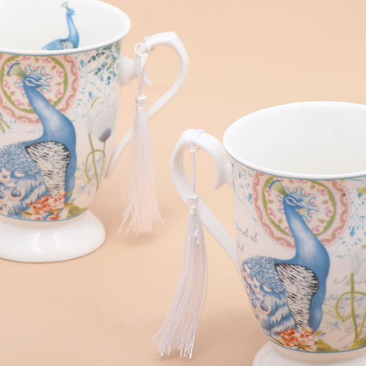 Blue European Classic Vintage Couple Mug