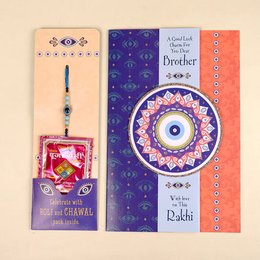 With Love Evil Eye Raksha Bandhan Greeting Card With Envelope