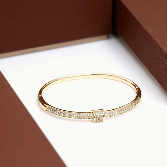Statement Square Golden Bracelet