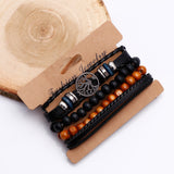 Old Tree Beaded Multilayer Leather Bracelet