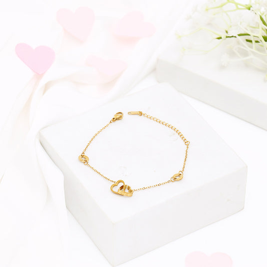 Interlocked Heart Bracelet