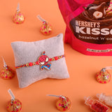 Spiderman Avengers Metal Rakhi with Hersheys Kisses Hazelnut n Cookies