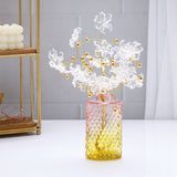 White Blossoms in Crystal Vase