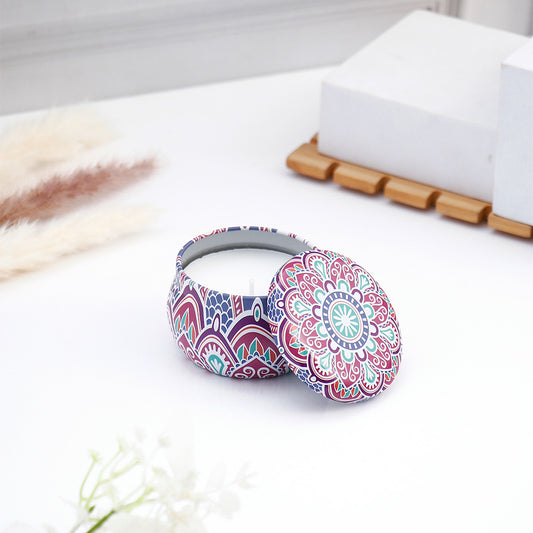 Scented Pink Multicoloured Candle Pot