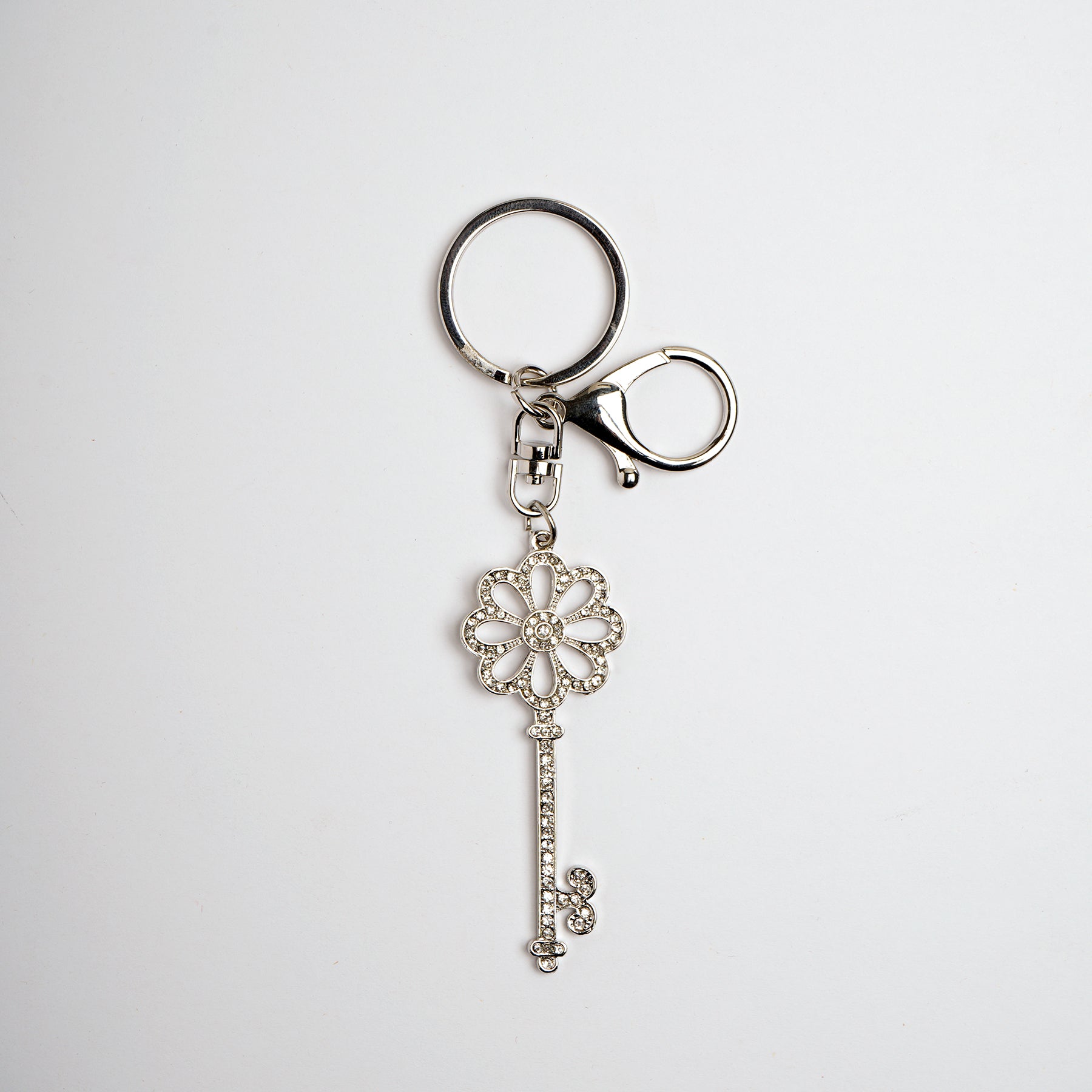 Rinestone Clover Keychain 