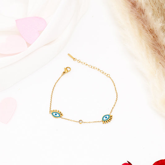 Mystique Evil Eye Golden Bracelet