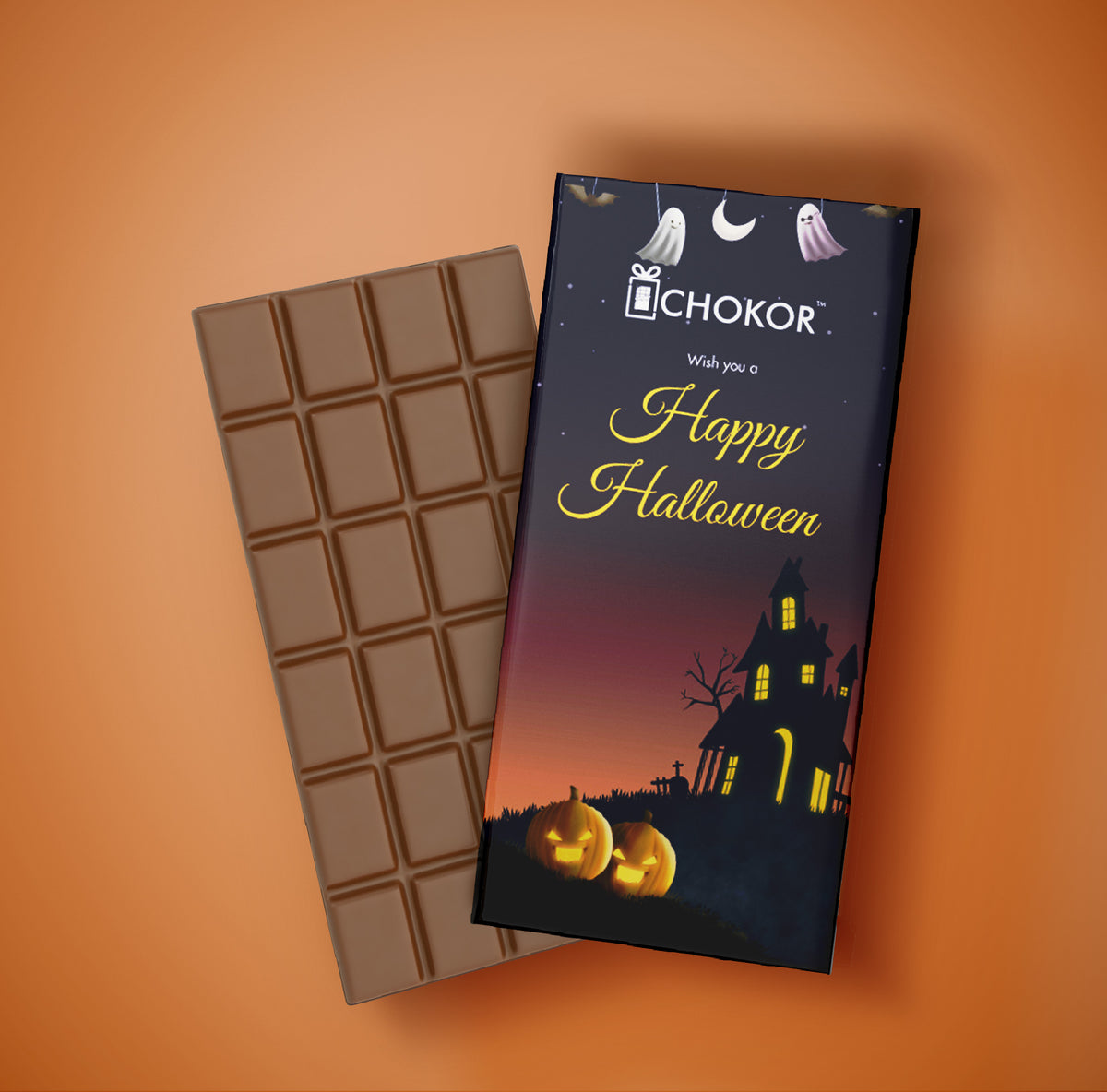 CHOKOR  Happy Halloween - Blueberry Flavoured Chocolate Bar