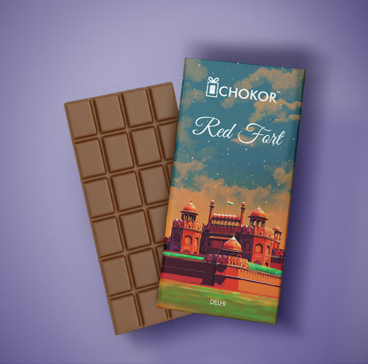 CHOKOR Red Fort  - Blueberry Flavoured Chocolate Bar