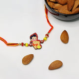 Hanuman Single Rakhi with Pack of Almond (100 Gm)