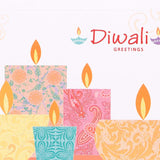 Minimalist Diwali Seasons Greeting Card Pack Of 10