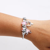 Mermaid Charms Silver Bracelet