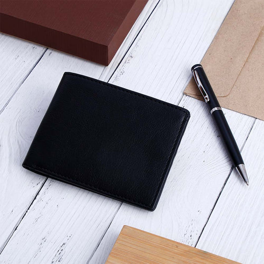 Premium Black Wallet And Pen Gift Set