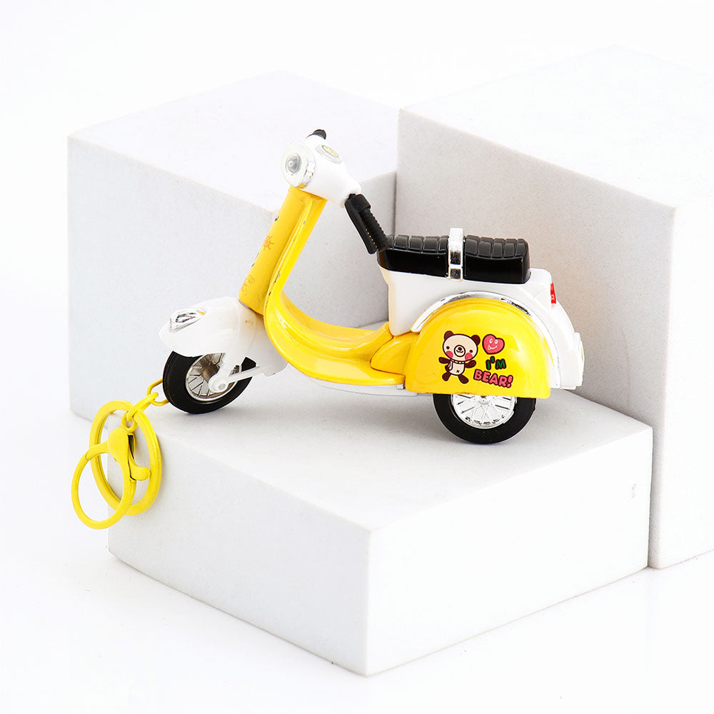 Yellow Two Wheeler Keychain