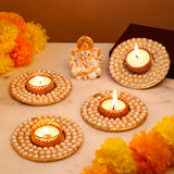 Om Ganesha Idol with Handcrafted Diya in Elegant Box