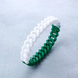 White and Green Friendship Band