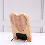 LED Heart Wooden Photo Frame with Clock