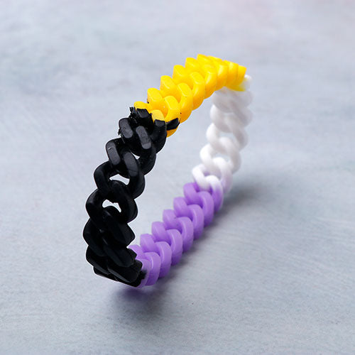 Interlocked Silicone Friendship Band Quadral Colours