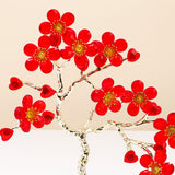 Red Crystal Flower Tree Showpiece