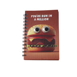 Burger Theme Googli Eyes Spiral Notebook