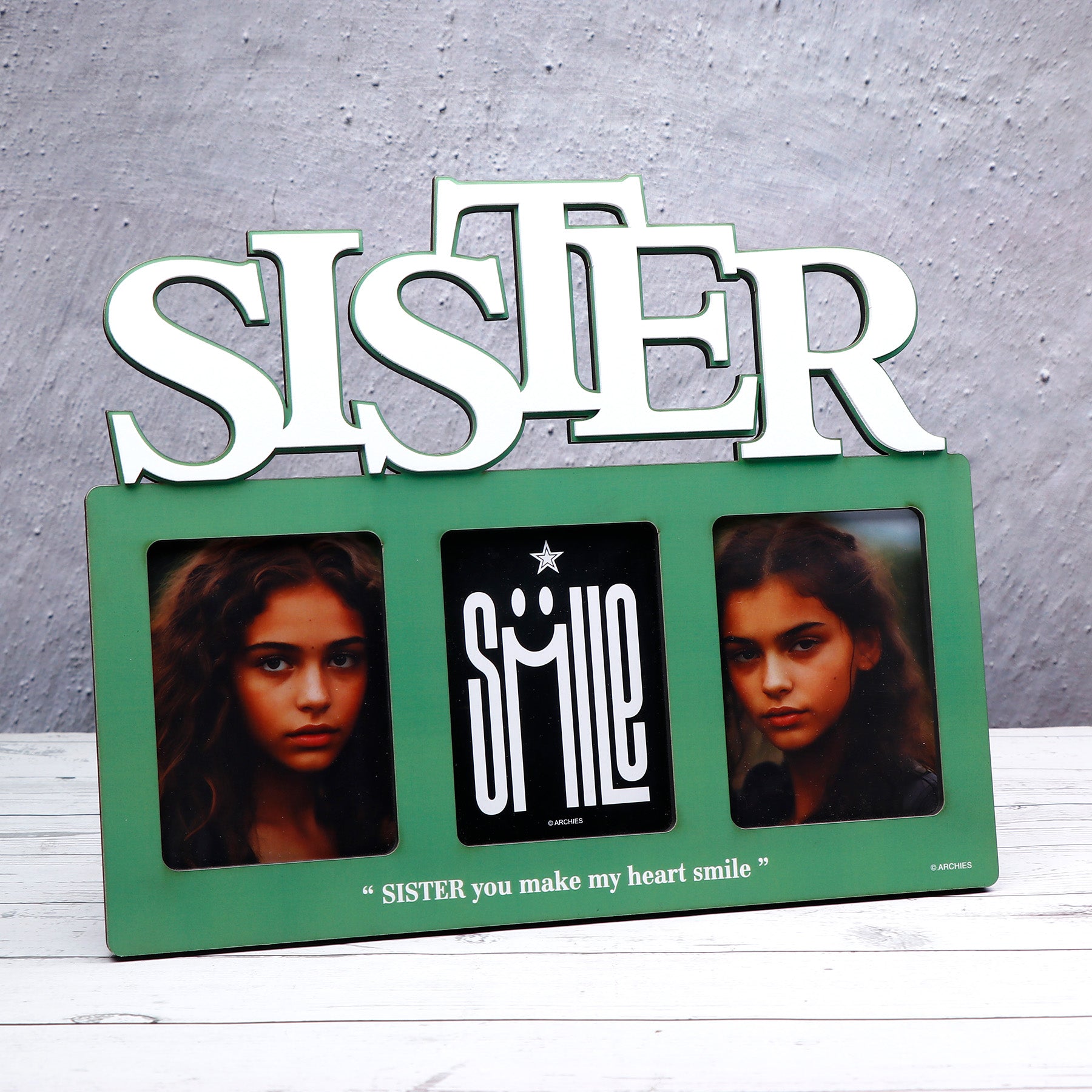 Sister Quoted Wooden Photo Frame