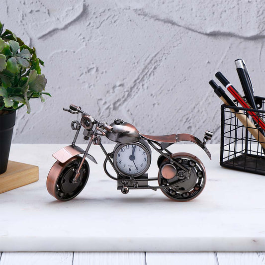 Vintage Metal Motorcycle Clock