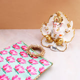 Shree Ganesha Idol with Blue Bag and Modak 250 GM