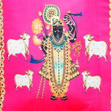Shree Narayan Ethnic Handcrafted  Zip Up Fabric Bag - Pink
