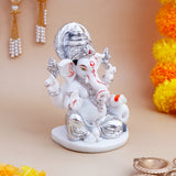 Shee Ganesha Idol with Silver Emblishment