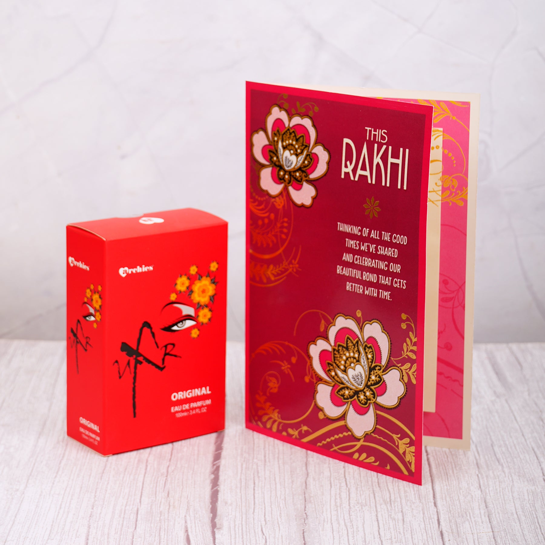 Uxr Perfume with Beautiful Raksha Bandhan Card Greeting Card