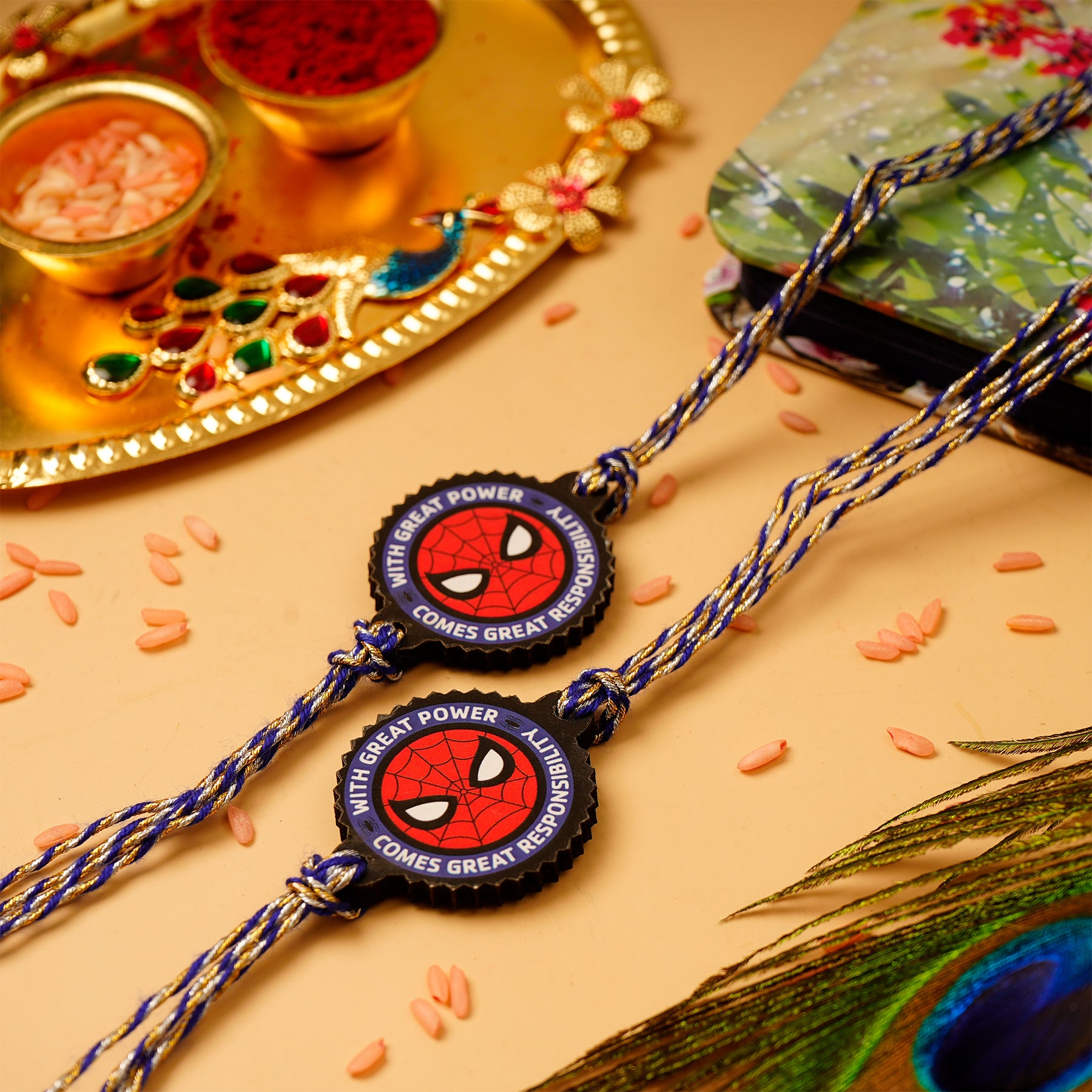 Avengers Spiderman Rakhi  with Ferrero Rocher 200 GM