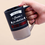 Life is A Flower Quoted Cork Base Beer Mug