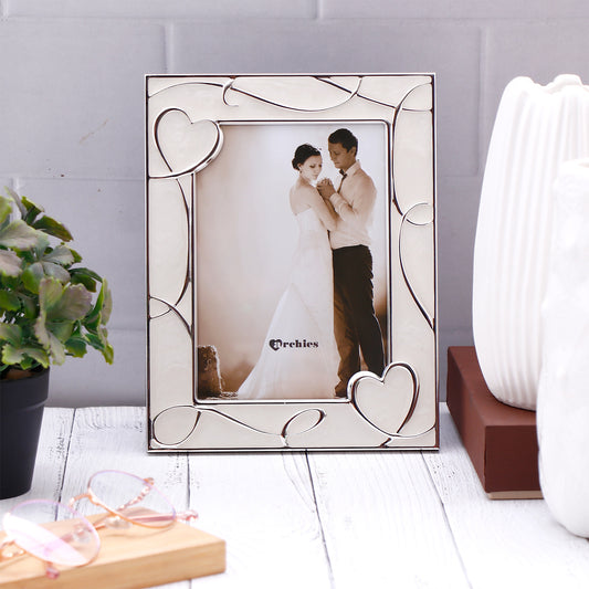 Romantic Silver Hearts Photo Frame