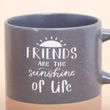 Sunshine Of Life Quoted Cork Base Grey Mug