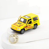 Yellow Safari Jeep Keychain