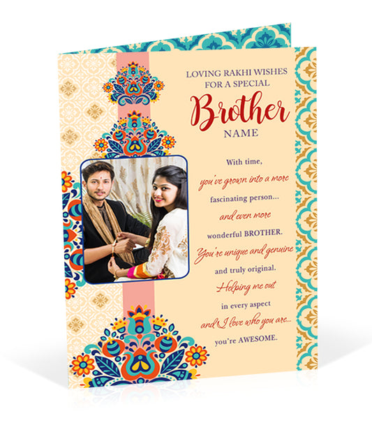 Best Wishes Rakhi Personalised Greeting Card