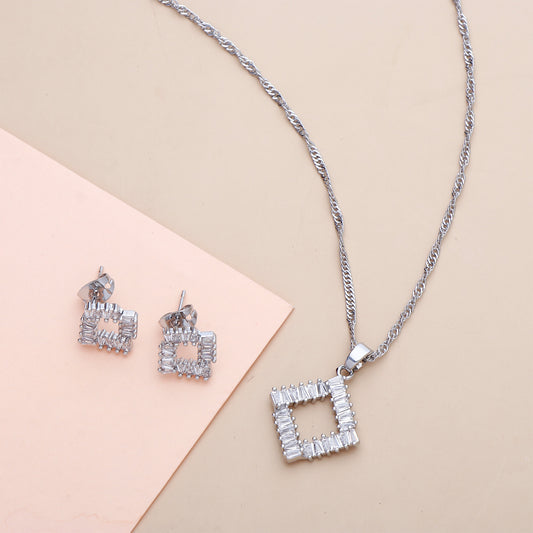Sparkle Pendant with Earring Set