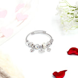 Hearts Charms Silver Bracelet