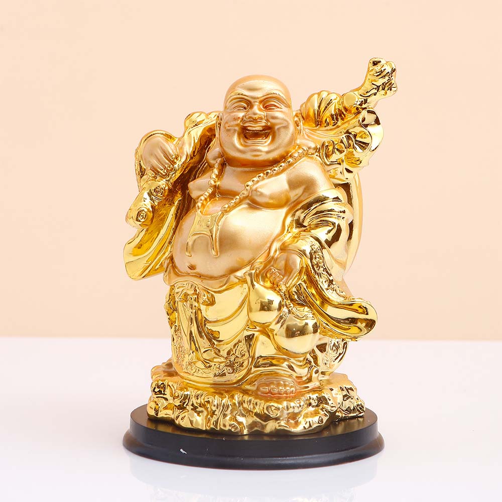 Blissful Golden Laughing Buddha