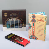 Oud Of Dubai Perfume with Rakhi Greeting Card and Hersheys Dark Chocolate