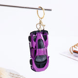 Purple Sports Car Keychain