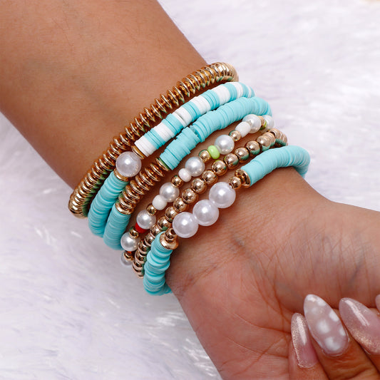 Sea Green Multi Layer Bracelet Set