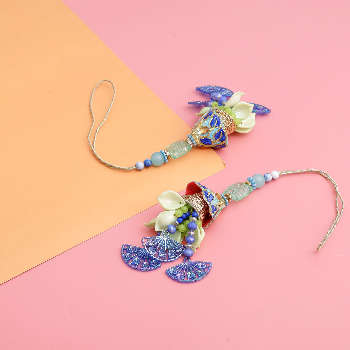 Traditional Blue Lumba Rakhi