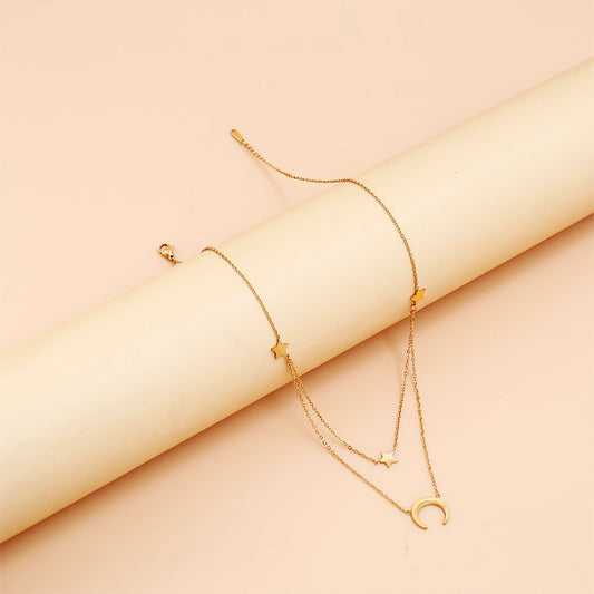 Crescent Golden Chain Pendant