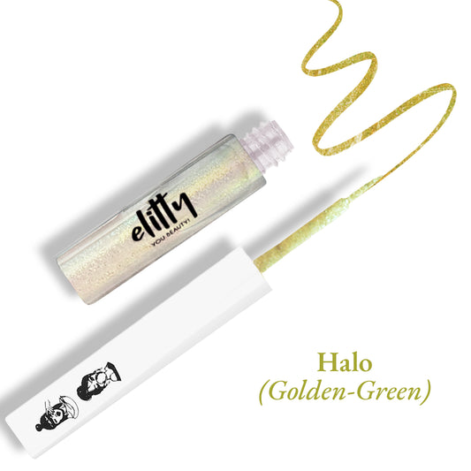 Elitty Gold-Green Ombre Holographic Eyeliner -Halo ( 4ml)