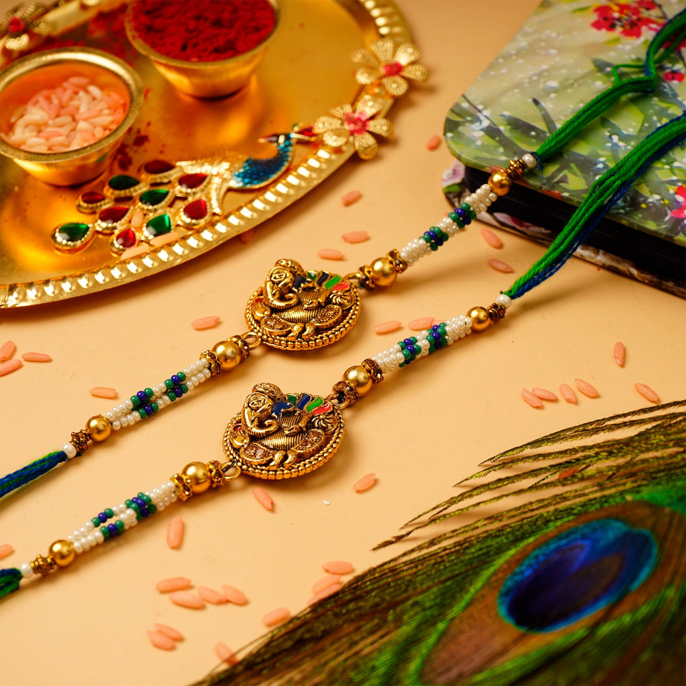 Shree Ganesha Premium Rakhi Pack of 2