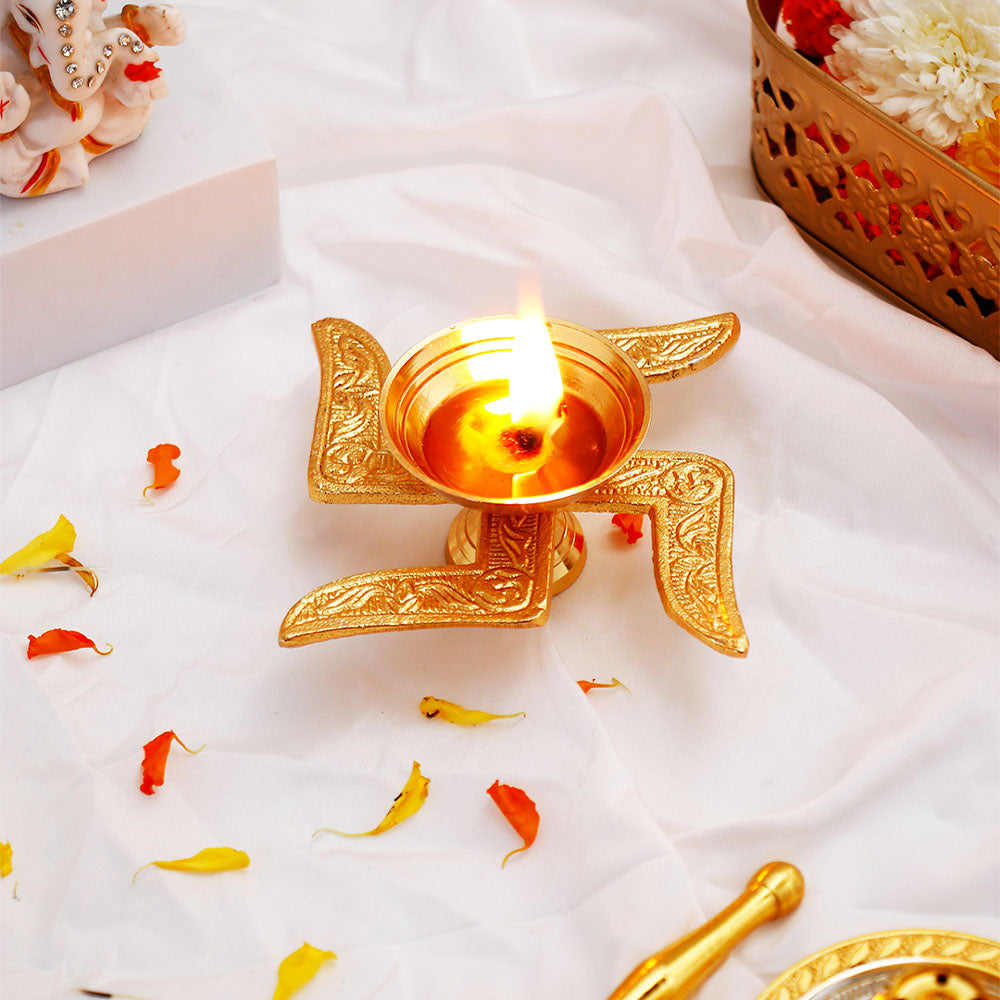 Swastik Om Akhand Jyoti Diya