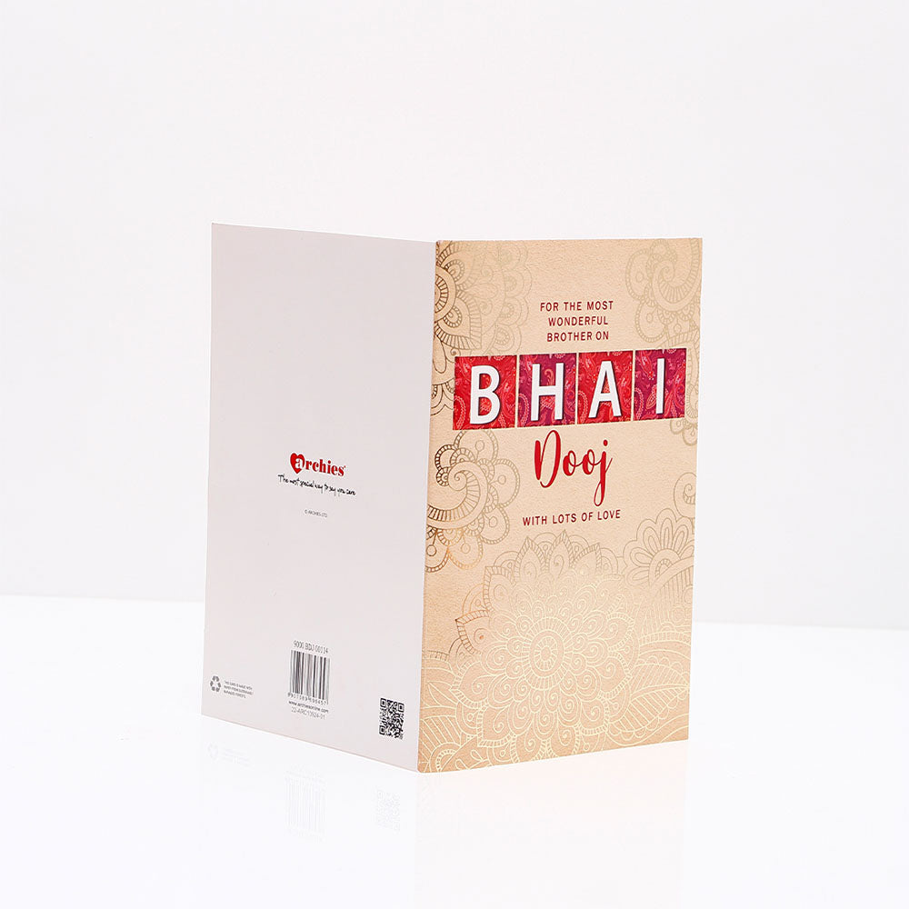 Wonderful Brother Bhai Dooj Greeting Card