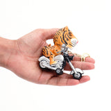 Tiger Bike Ride Keychain